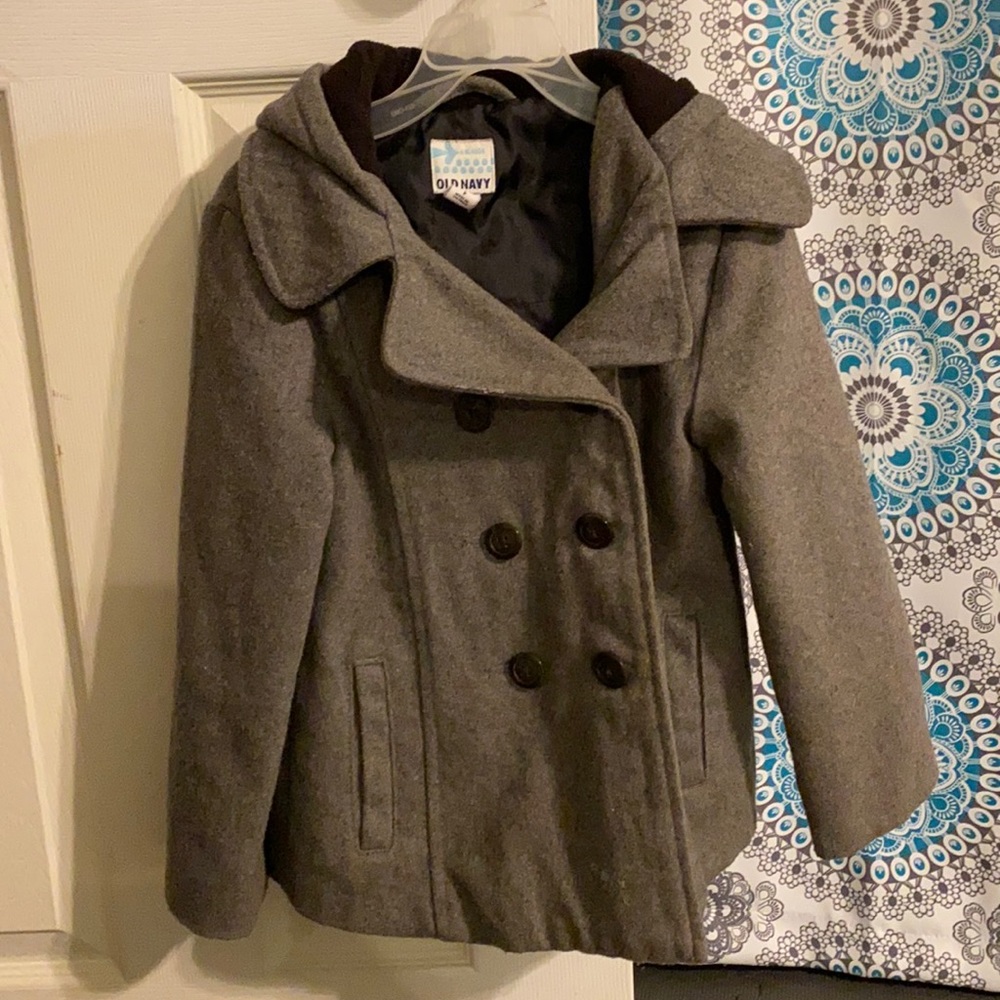 Stylish pea coat with hood!